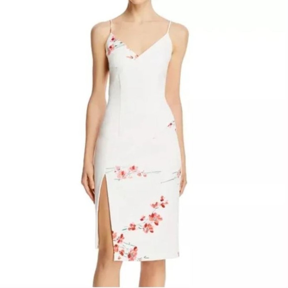 Black Halo Deetz Floral Sheath Dress Size 2 - Picture 2 of 12